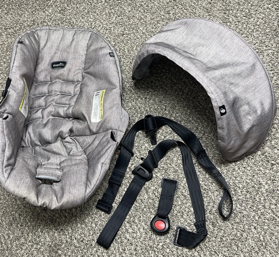 Evenflo Infant Car Seat Replacement Cover, Canopy & Safety Straps Buckle Harness - Image 2 of 4