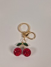 Cherry Keychain Bag Charm Cute Cherry Gifts Women Crystal Pendant