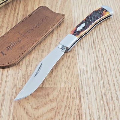Old School Knifeworks Ruple 1 Folding Knife 3.3'' VG-10 Steel Blade Bone Handle