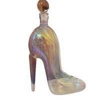Glass Iridescent High Heel Shoe Decanter