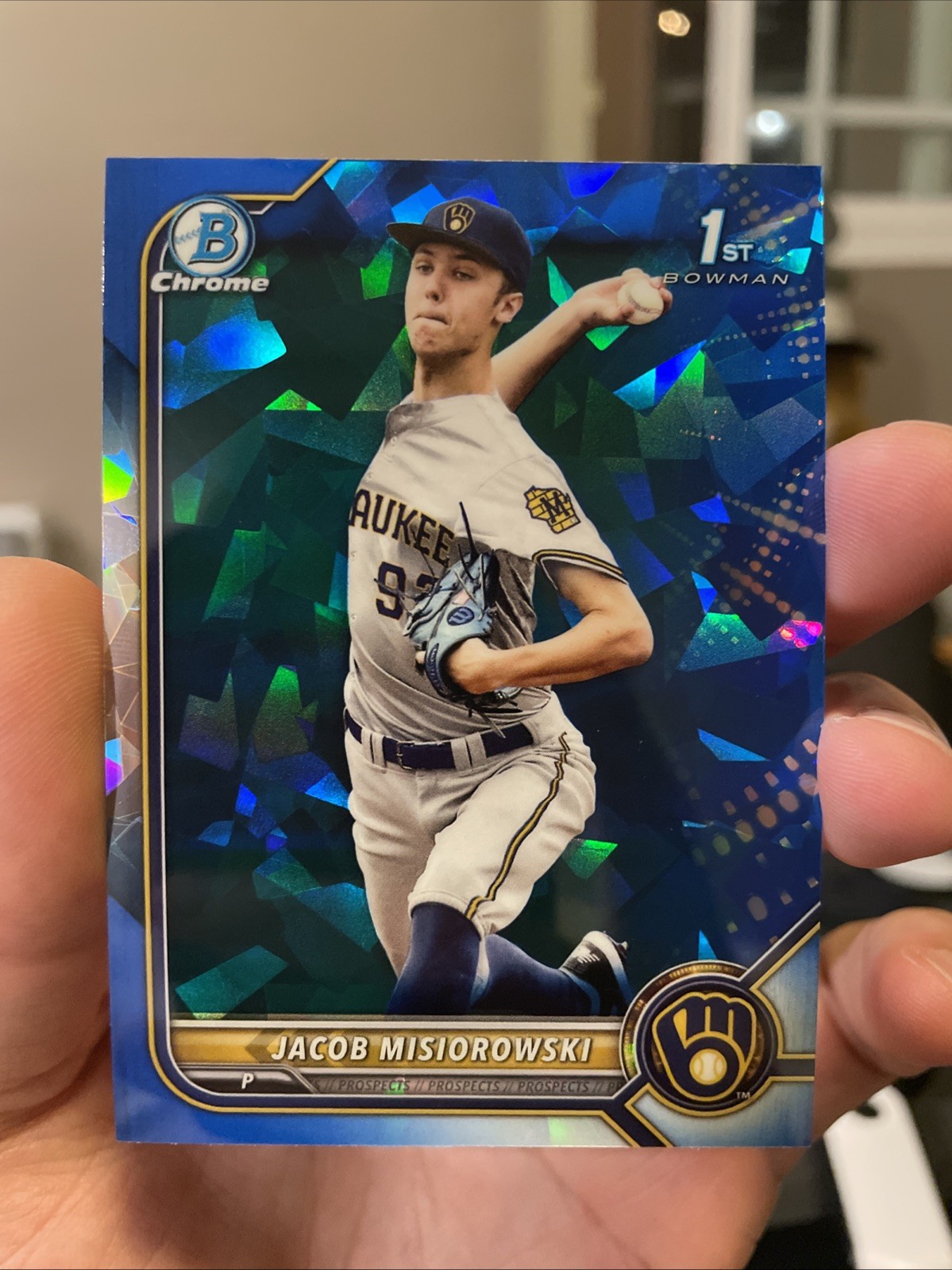 2022 Bowman Draft Sapphire Edition #BDC-132 Jacob Misiorowski 1st Brewers
