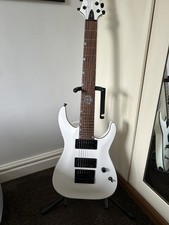 Andy James Satin White ESP 7 String Guitar