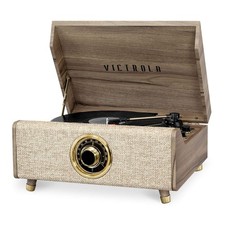 Victrola Highland 4-in-1 Bluetooth Record Player, 3-Speed Vinyl, FM Radio