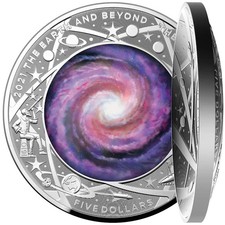 Silberm&uuml;nze Die Milchstra&szlig;e (4.) Earth and Beyond 2021 - Australien - 1 Oz PP