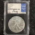 2021 San Fran Silver Eagle NGC MS70 Heraldic Eagle T-1 Moy Signed MINT++ FR