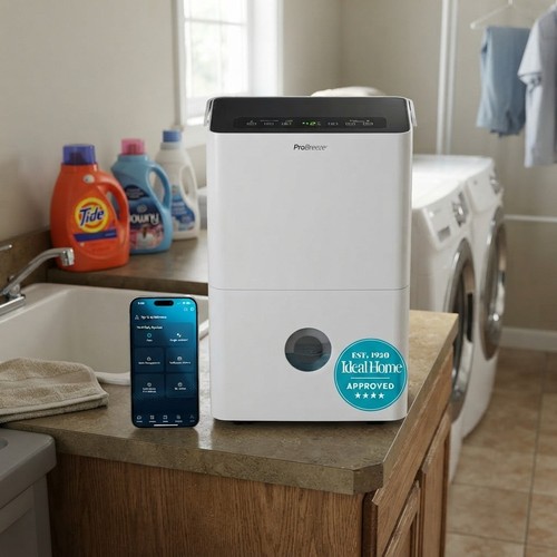 DeLonghi DEX12A3 Wireless Smart Dehumidifier 30L/Day for Home & Bathroom
