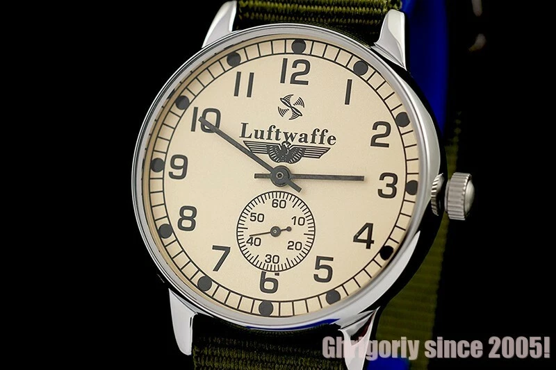 LUFTWAFFE Vintage Military style Pilot s mechanical wrist watch