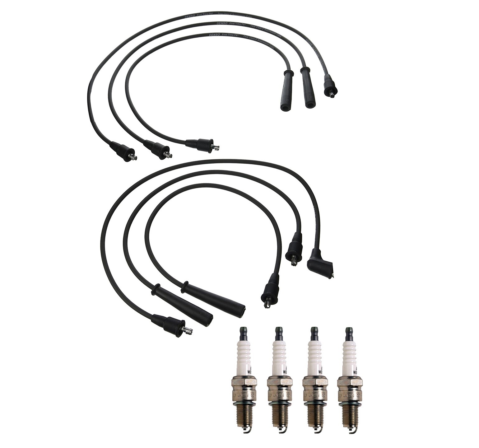 Denso Wire Set 7mm  4 U-Groove Spark Plug 0.044 Kit For Suzuki Isuzu L4 SOHC