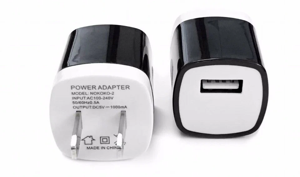 Lote Cargador de Pared USB Adaptador de Corriente AC Hogar EE. UU. Enchufe iPhone Samsung LG Kindle NEGRO Foto 2 de 2