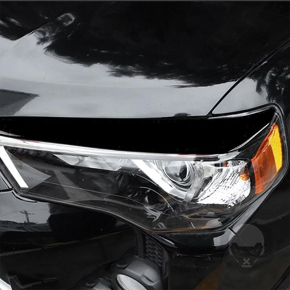 Capa de sobrancelha para farol dianteiro preto brilhante piano para Toyota 4Runner 10-20 - Imagem 3 de 4