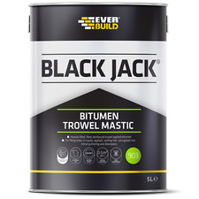 Everbuild 903 Black Bitumen Trowel Mastic 5 LITRE Roof Sealing and Filling 