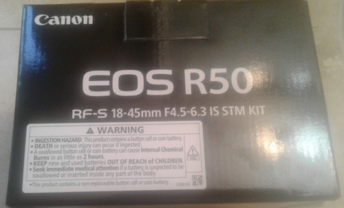 Canon EOS R50 4K Video Mirrorless Camera with RF-S 18-45mm f/4.5-6.3 IS STM Lens