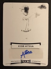 2017 Leaf Metal Draft Auto 1/1 Austin Beck Rookie RC Printing Plate Oakland A’s