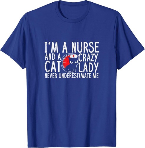 Women's Nurse Lady Never Underestimate Nurses Week Humor Funny T-Shirt Hoodie - Picture 9 of 10