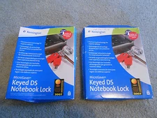 KENSINGTON KEYED DS NOTEBOOK LOCK 64343 WITH KEYS (SET OF 2) BOX IS OPENED**