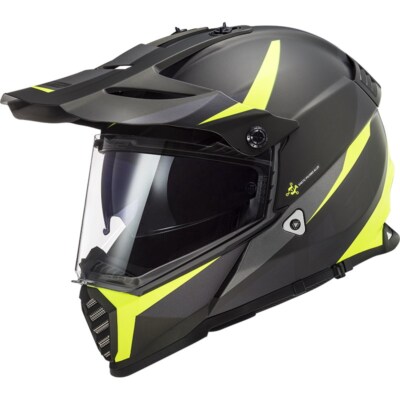 LS2 MX436 PIONEER EVO ROUTER BLACK H-V YELLOW