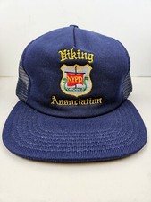 Vintage USA MADE NYPD Police Viking Association Trucker Hat Snapback Dad Cap