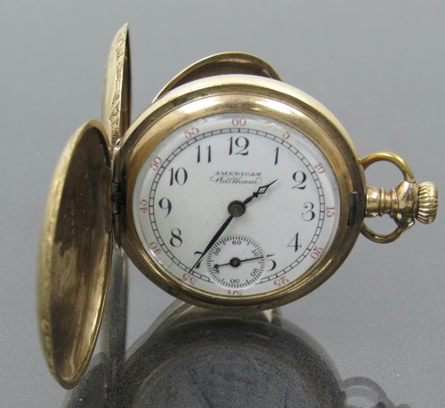 Antique 1899 American Waltham Pocket Watch Working Keystone GF Case