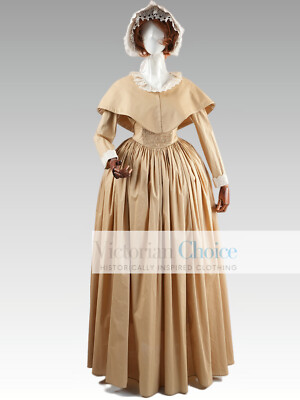 Victorian Dickens Old West Pioneer Prairie Cotton Cape Dress Theater Wear  20712 | eBay