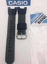 CASIO Band 10304188 Nylon/Leather TWIN SENSOR SGW-100B,SGW100B-3V,SGW-100,SGW100