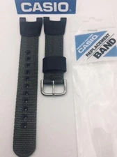 CASIO Band 10304188 Nylon/Leather TWIN SENSOR SGW-100B,SGW100B-3V,SGW-100,SGW100
