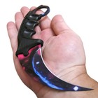 ElitEdge Tactical KARAMBIT NECK KNIFE Purple Galaxy CSGO Huntsman Inspired — photo 2