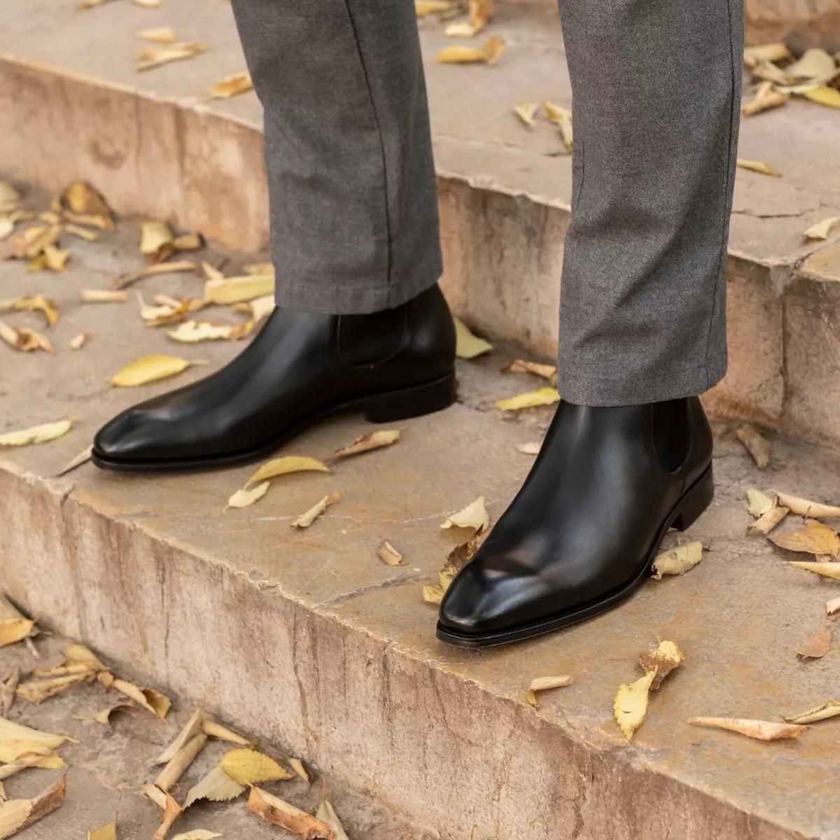 Handmade Men Leather Ankle Boots, Office | eBay