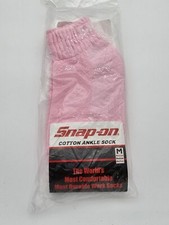 Snap-On Tools USA Womens Pink Cotton Ankle Socks Medium