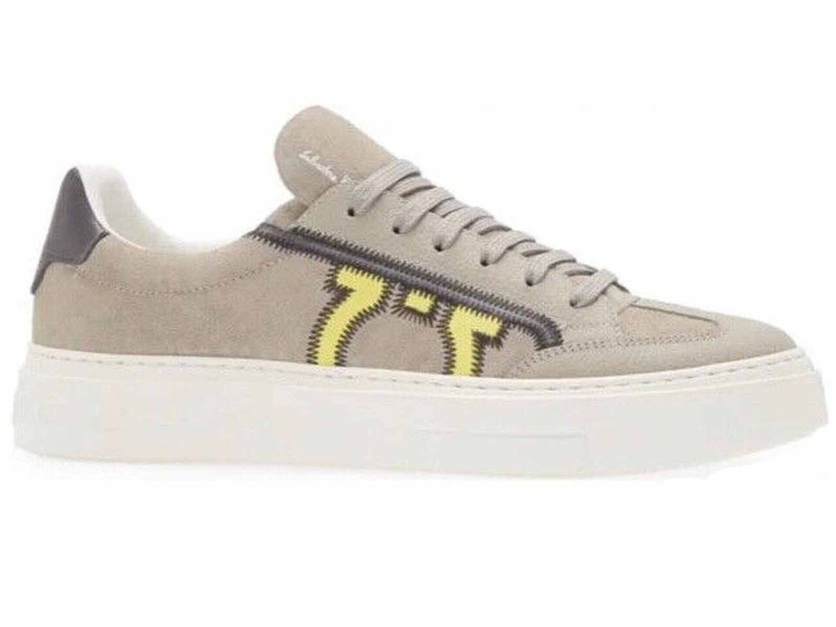 Salvatore Ferragamo Gancini BORG 5 RHINOCEROS SUEDE Leather