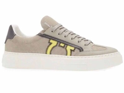 Salvatore Ferragamo Gancini BORG 5 RHINOCEROS SUEDE Leather