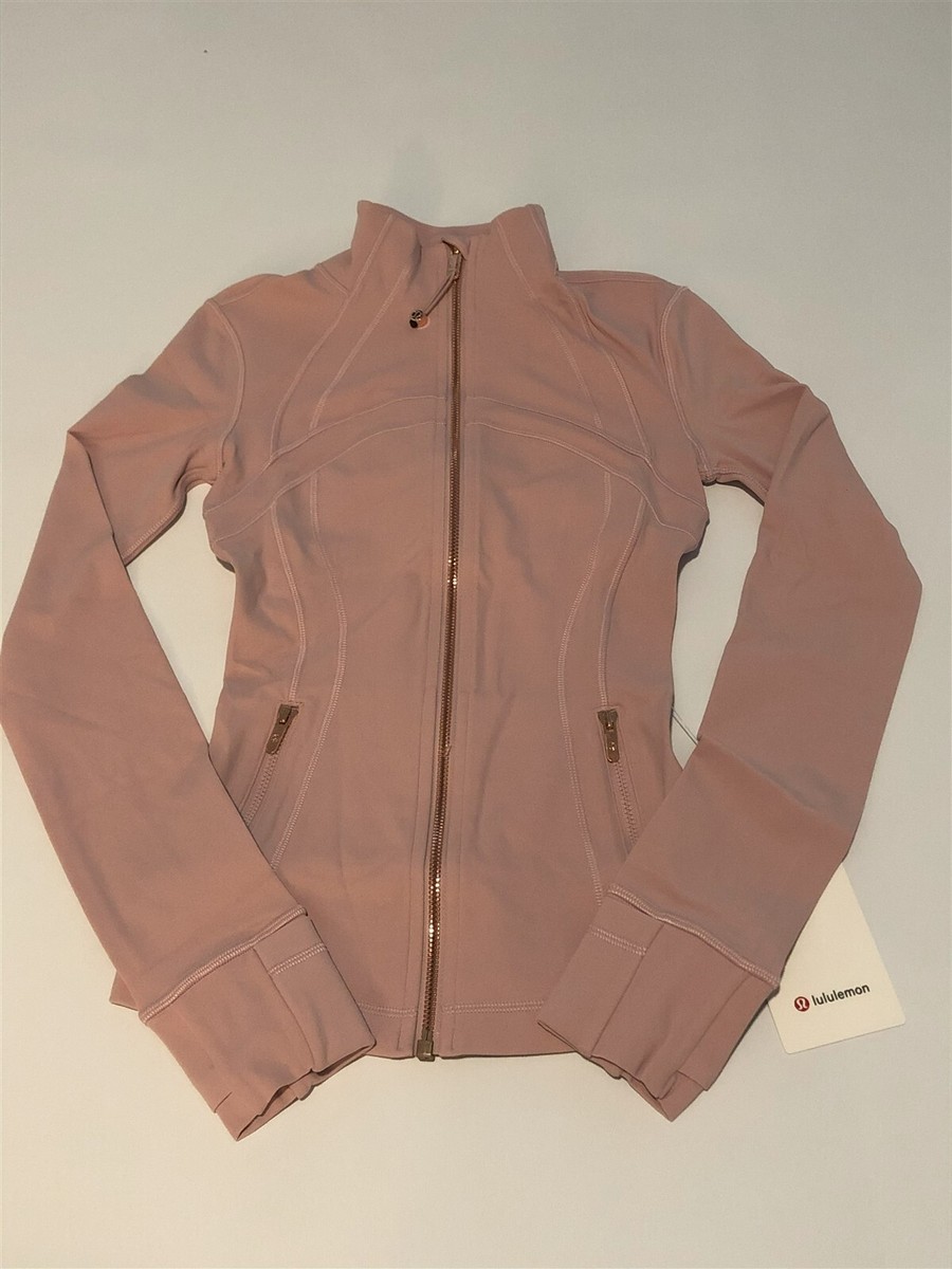 NEW LULULEMON Define Jacket Nulu 0 12 Pink Haze Rose Gold | eBay