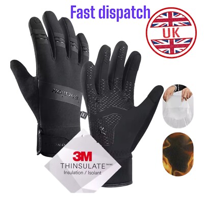 Winterhandschuhe Touchscreen Wasserdicht Rutschfest Radfahren Thermo Winddicht Unisex