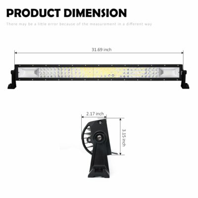 32 In. Spot/Flood Combo LED Light Bar - Harbor Freight Tools - Foto 8