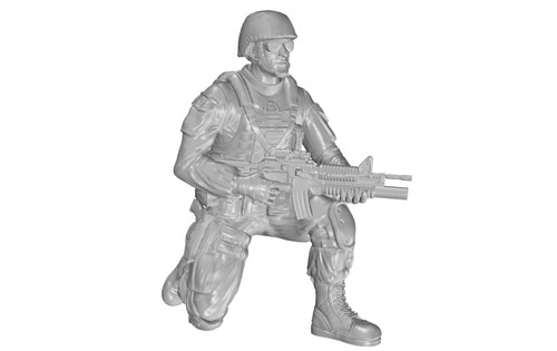 CMK 129-F35322 - 1:3 5 Kneeling Soldier (On Right Knee) US Army Infantry Squad