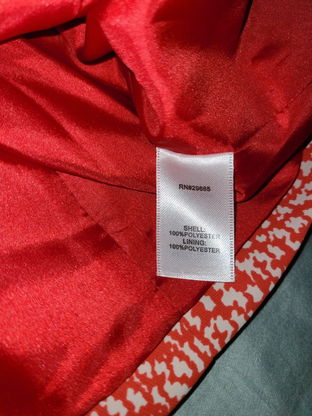 Pendleton orange & white abstract pattern full zi… - image 5