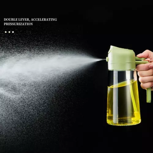 2-in-1 450ML Glass Oil Sprayer and Dispenser Spray Bottle Cooking Dispensers - Picture 7 of 19