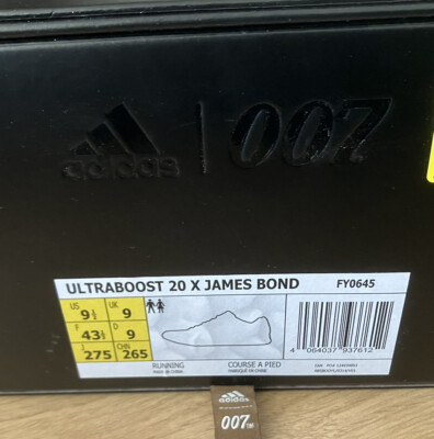 Adidas Ultraboost 20 X  James Bond Neu Größe 43 1/3