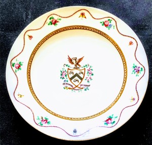 Late 18th Century (Qianlong Era) Chinese Export American Market Armorial Plate