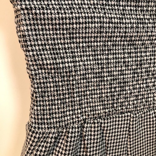 versona womans xs jumpsuit black white houndstooth smocked back NWT - Picture 4 of 8