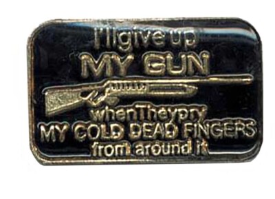 Pack of 6 I'll Give Up My Gun When... Bike Motorcycle Hat Cap Lapel Pin HP3019