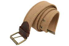 Men's Casual Fashion Belt, Solid Brass Square Buckle,