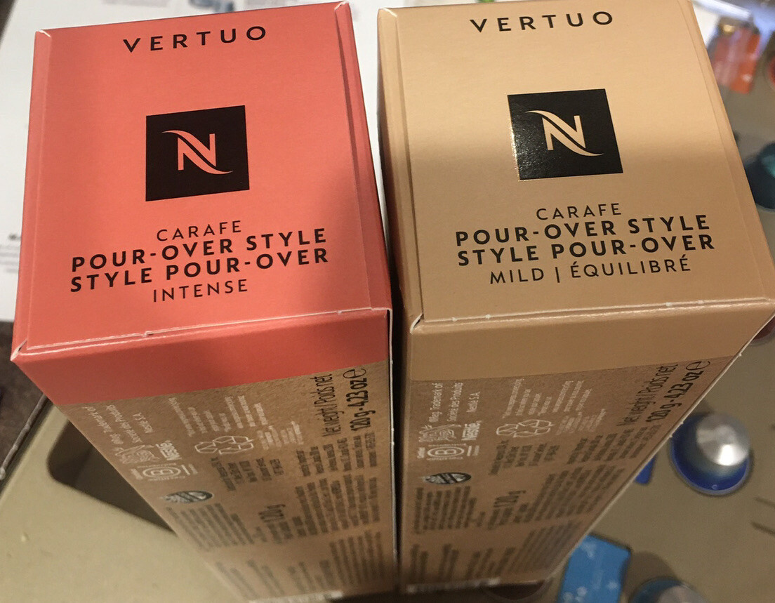NEW! Nespresso Vertuo Next Carafe Pour-Over Style Starter Pack w/2 bonus sleeves