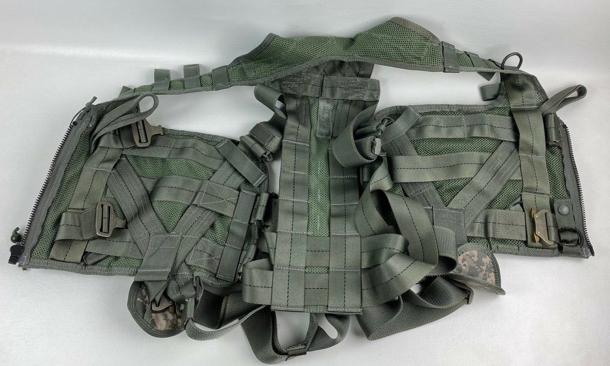 US Army Air Warrior ACU PSGC Carrier Vest Harness w/ Pouches