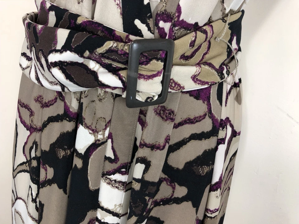 Dana Buchman Dress Womens Small Sleeveless Wrap Style Belt Tan Beige 1 - Image 3 of 4