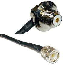 RFC240UF UHF Female Angle Bulkhead to TNC MALE RF Cable FAST-SHIP LOT