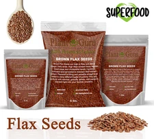 Brown Flax Seeds Whole Grain Seed Flaxseed NON GMO Linseed  1 oz to 20 lbs. Bulk