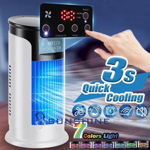 7-Color Air Conditioner Personal Space Evaporative Air Cooler Mist Fan 6 Speeds