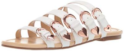 New Katy Perry Women's The Nikki Flat Sandal White 5.5 Medium US