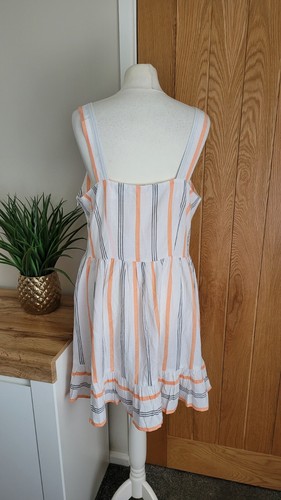 Michelle Keegan Striped Summer Dress Multicoloured ~ Size Uk 16 BNWT - Picture 4 of 10
