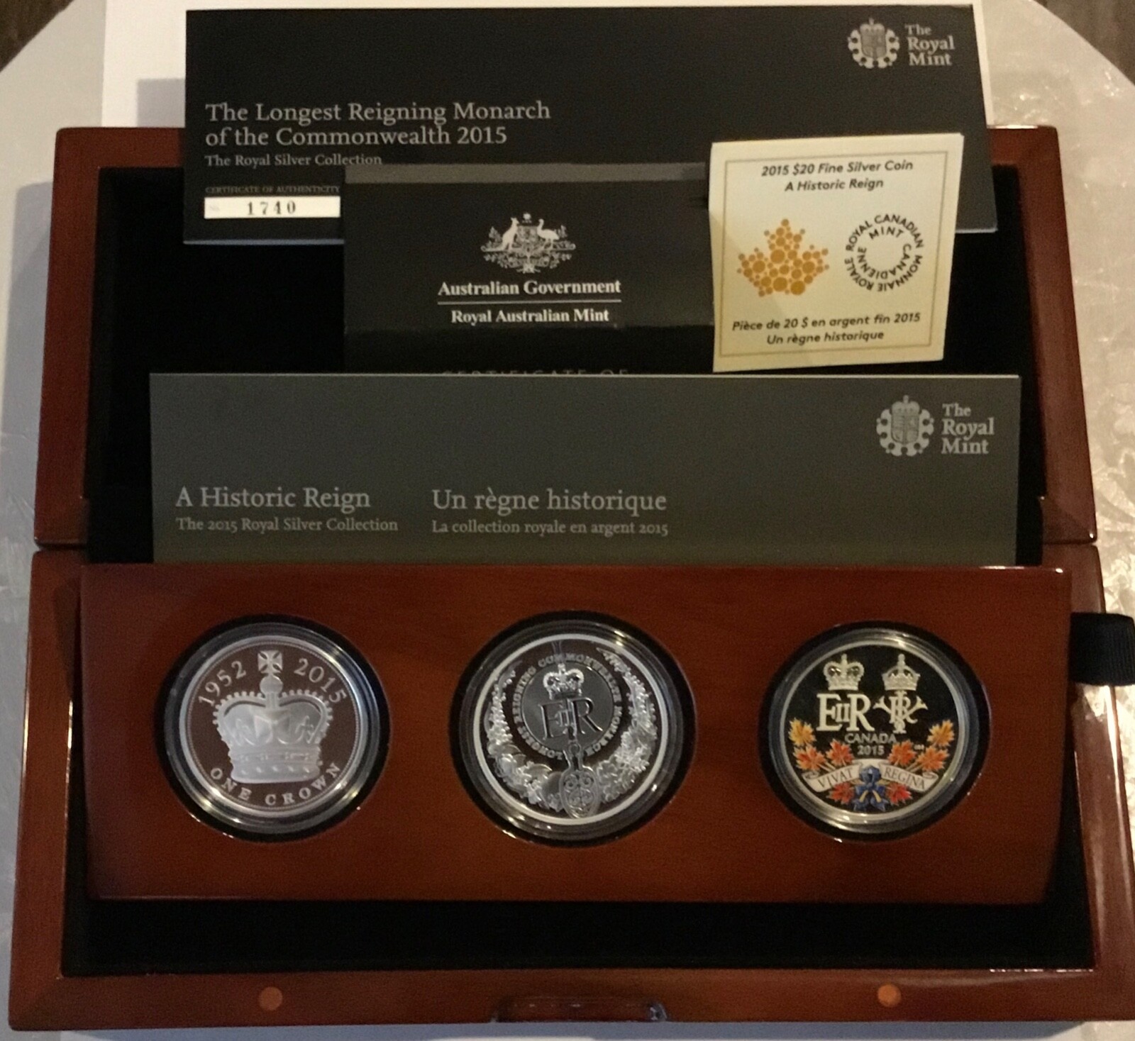 A Historic Reign: 2015 Royal Silver Coin Collection (Canada/Australia/England)!
